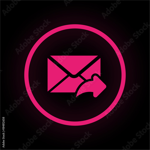 Neon Button rund - Email abschicken