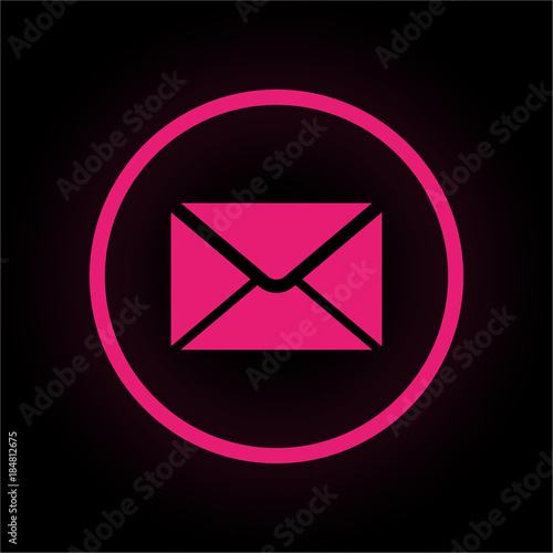 Neon Button rund - Email