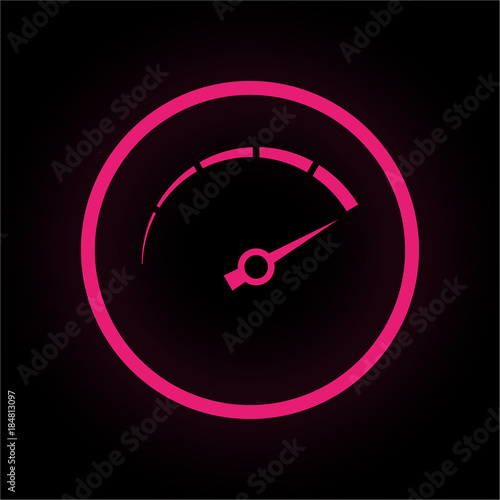 Neon Button rund - Tachometer