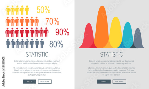Statistic Presentation Colorful Web Page Design
