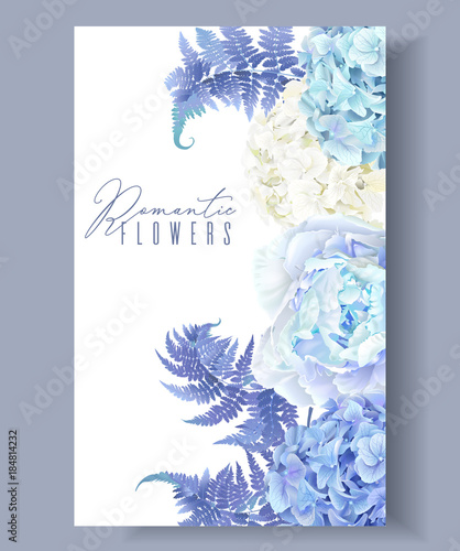 Floral blue border