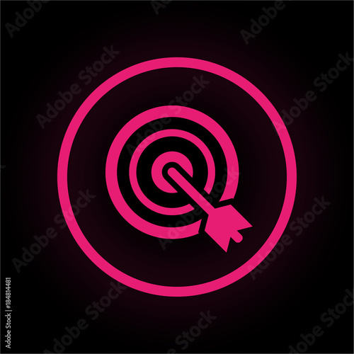 Neon Button rund - Darts
