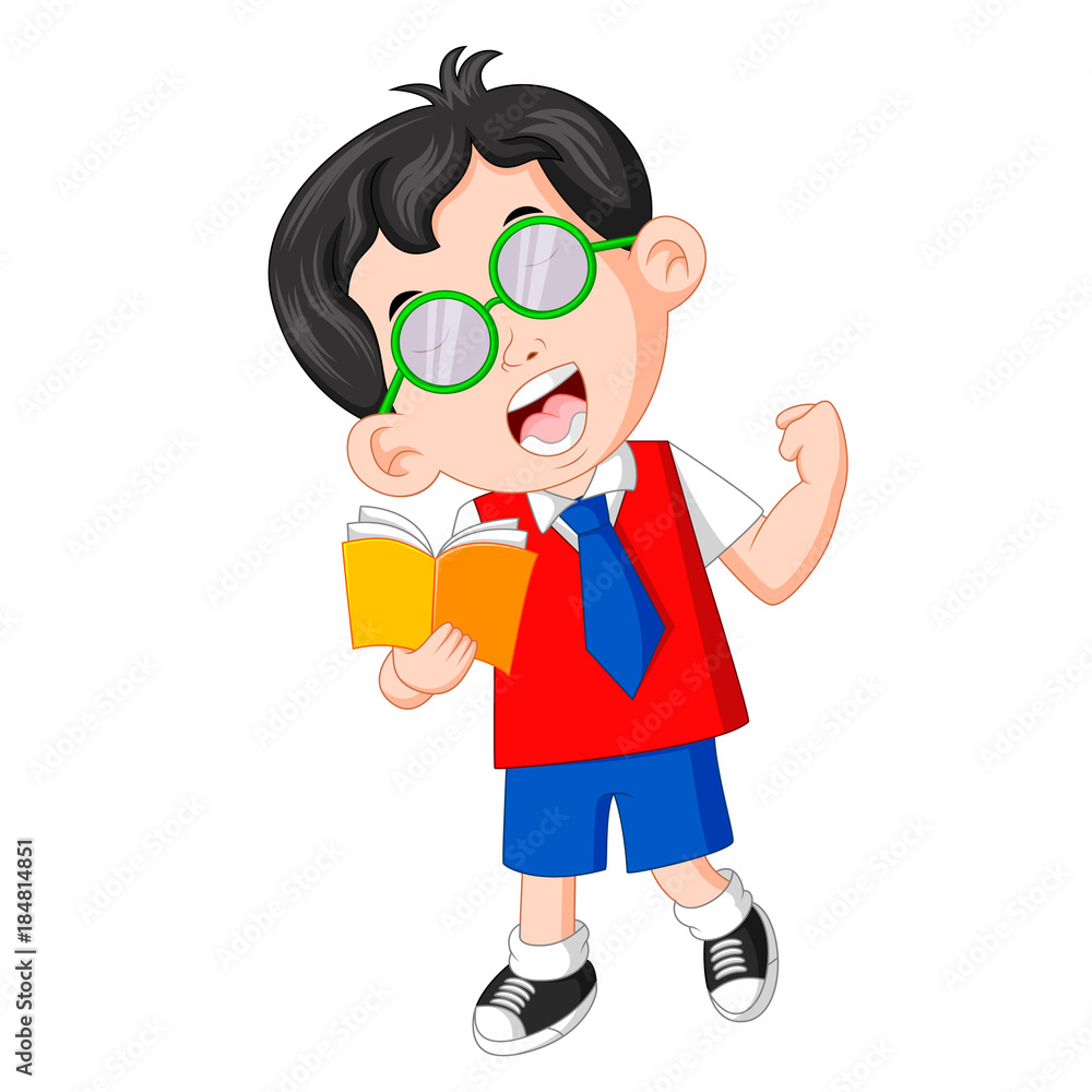 Students love reading books with passion Students love reading books with passion