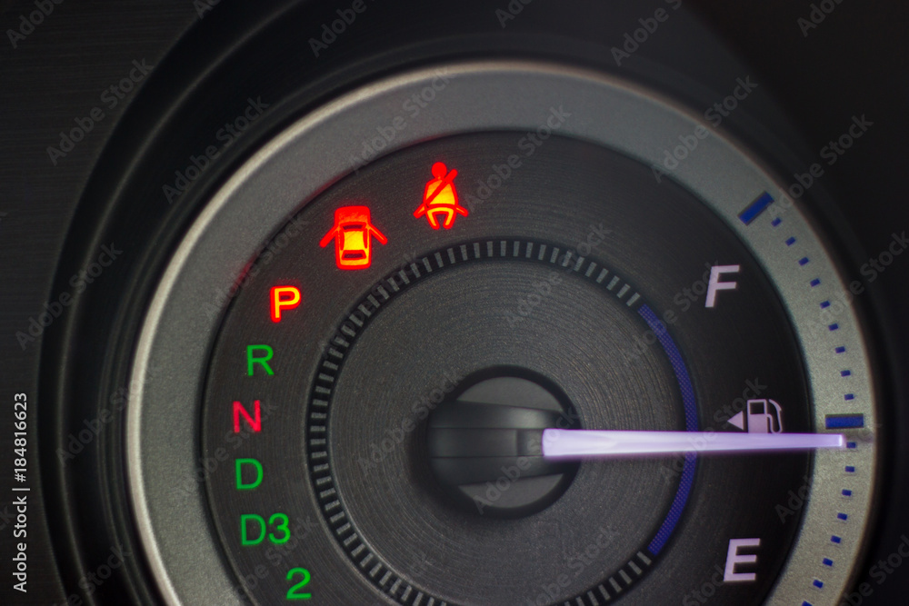 Car Dashboard Symbols and warning lights in-car dashboard Stock Photo ...