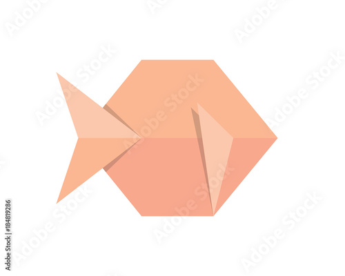 Cute Japanese Origami Paper Art Fish Illustration photo