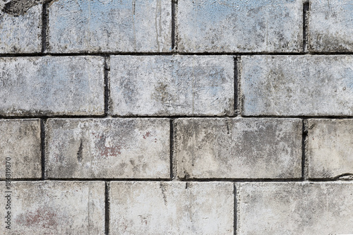 Abstract Old cement block wall