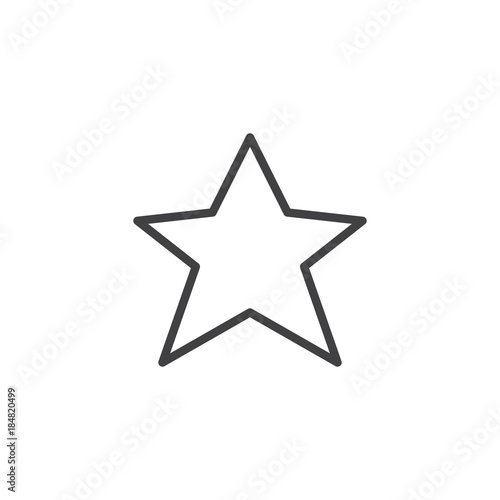 Star  favorite line icon  outline vector sign  linear style pictogram isolated on white. Symbol  logo illustration. Editable stroke