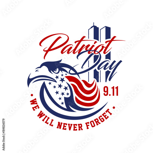 September 11  United States Of America Patriot Day We will Never Forget Card Illustration