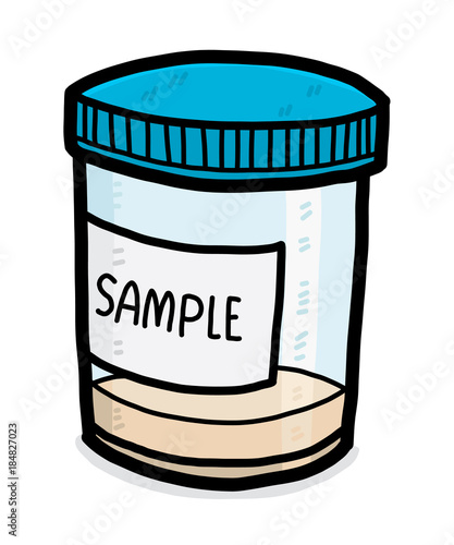 sample plastic bottle / cartoon vector and illustration, hand drawn style, isolated on white background.