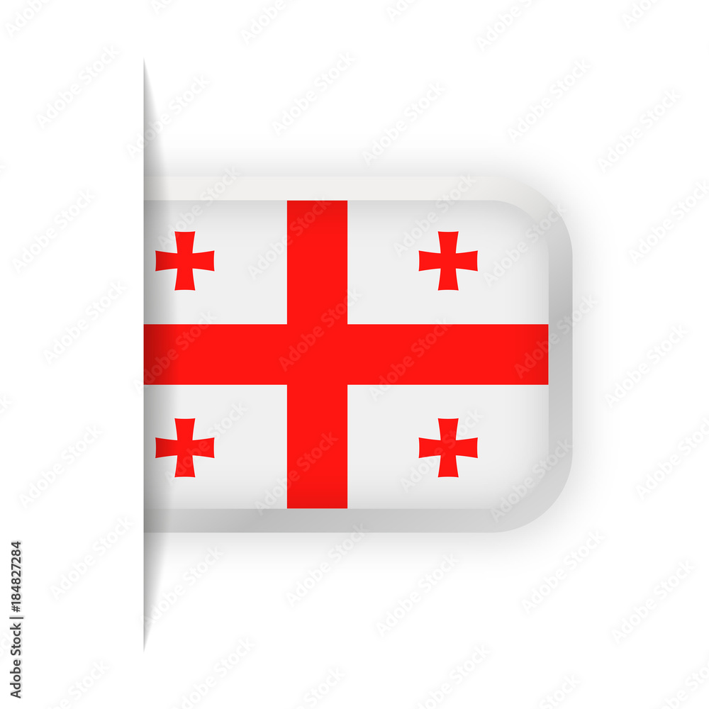 Georgia Flag Vector Bookmark Icon