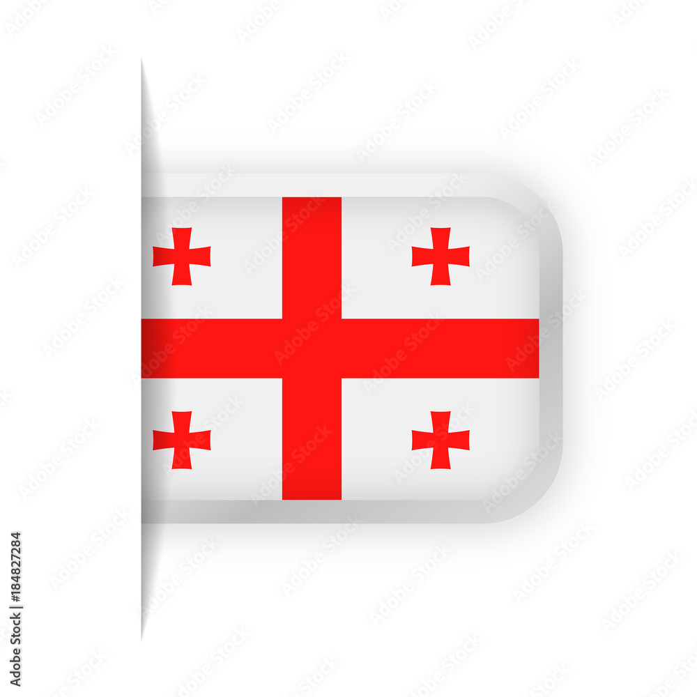 Obraz premium Georgia Flag Vector Bookmark Icon