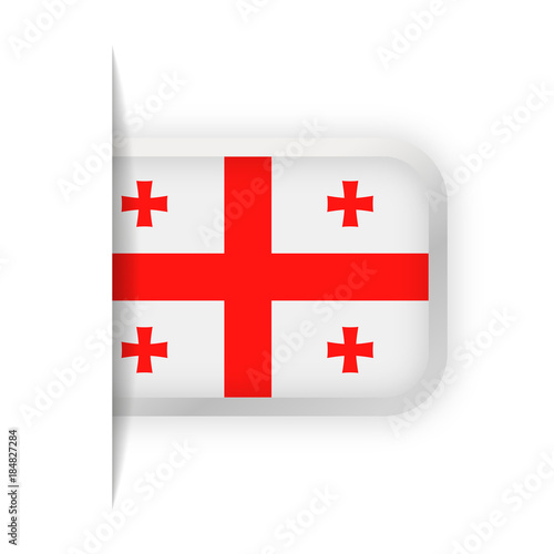 Georgia Flag Vector Bookmark Icon
