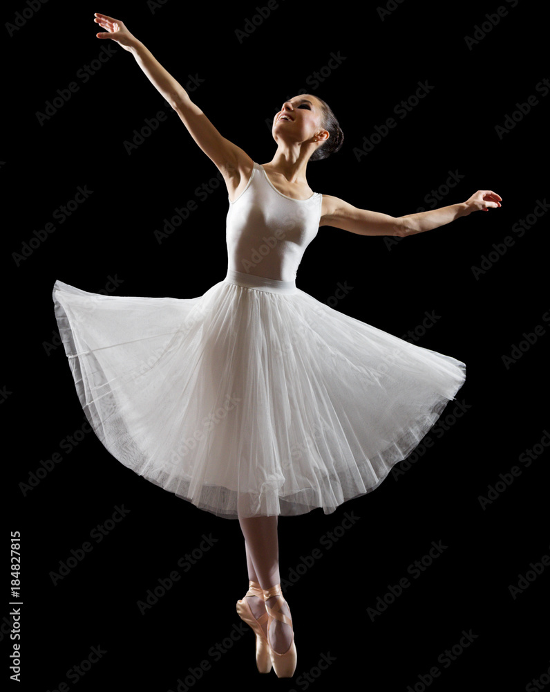 Fototapeta premium Ballerina (isolated on black version)