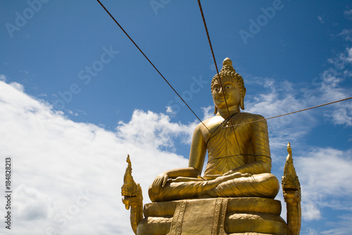 Big Buddha golden monument under construction