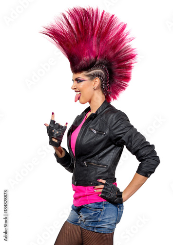 Young punk girl isolated photo