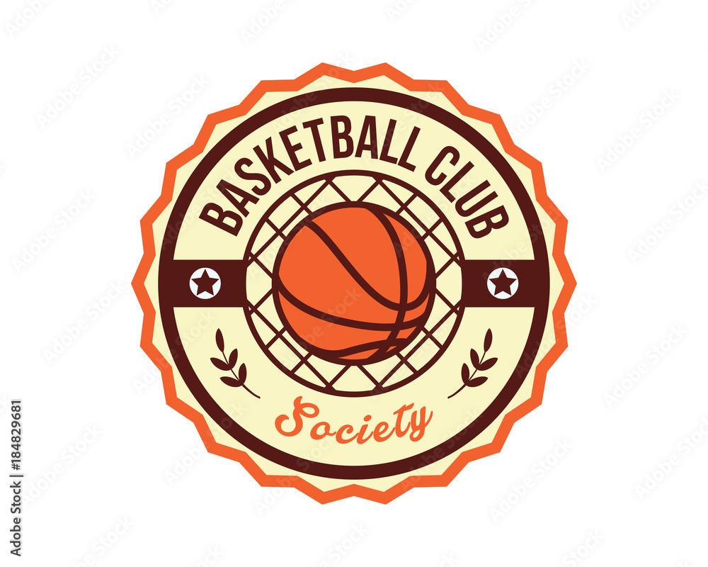 Obraz premium Modern Basketball Sports Club Badge Logo