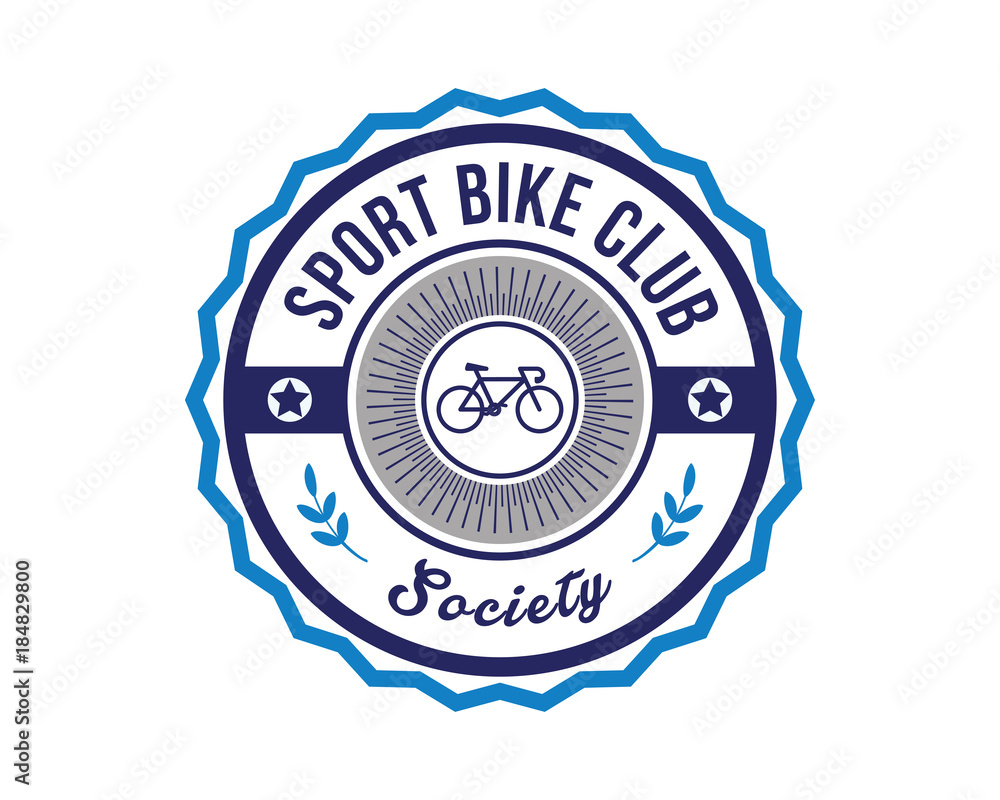 Naklejka premium Modern Cycling Sports Club Badge Logo
