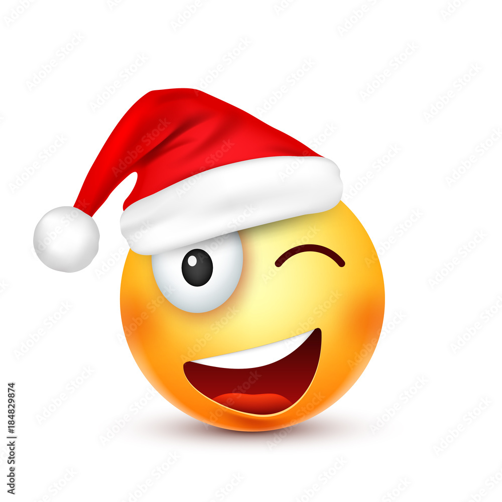 Christmas hat and smiley Christmas hat and smiley