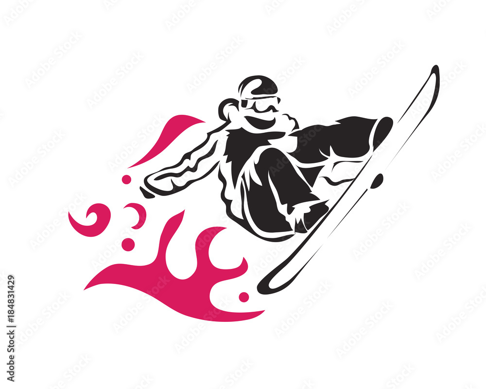 Advance Snowboarding Jump Technique Illustration