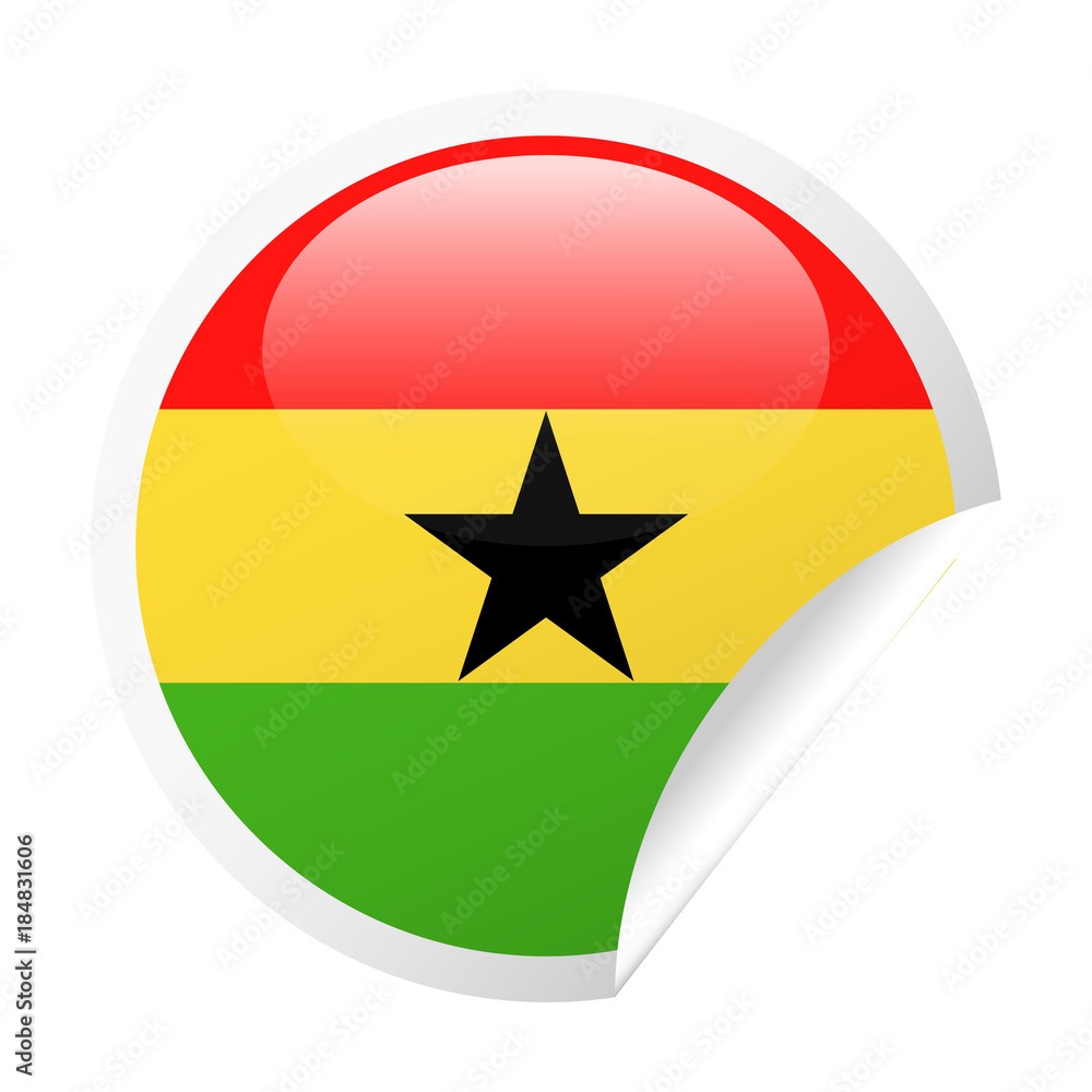 Ghana Flag Vector Round Corner Paper Icon Ghana Flag Vector Round Corner Paper Icon