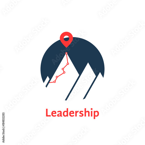 summit icon like leadership logo isolated on white