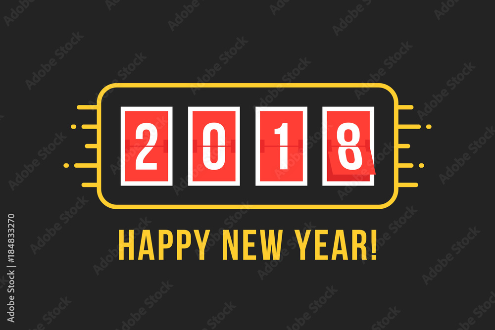 2018 scoreboard like happy new year