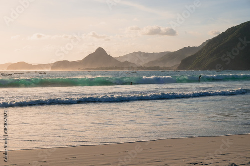 Obraz na płótnie Surfstrand in Lombok Selong Belanak w salonie