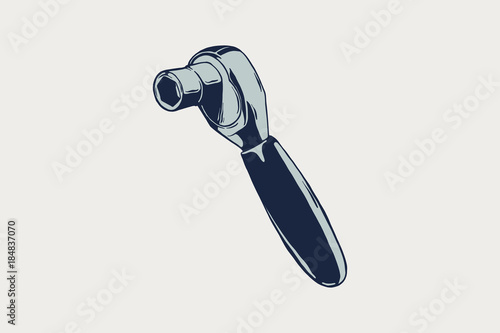 Key ratchet , service metal tool.