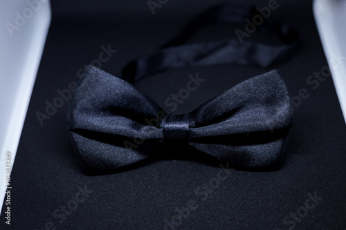 black ribbon for suit cloth on luxury show room