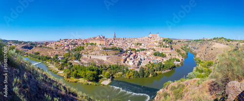 Panorama of Toledo, the ancient city in central Spain.
