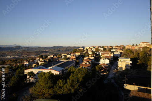 panorama from the village of camerano
