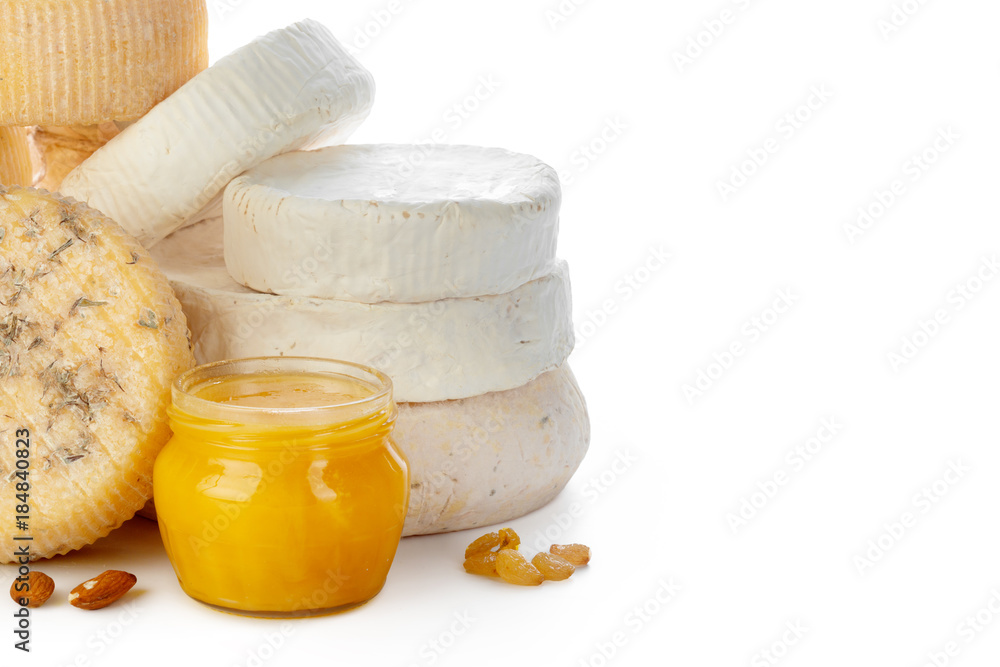 mix cheese isolated on white mix cheese isolated on white