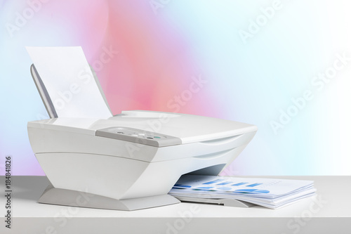 printer on the table