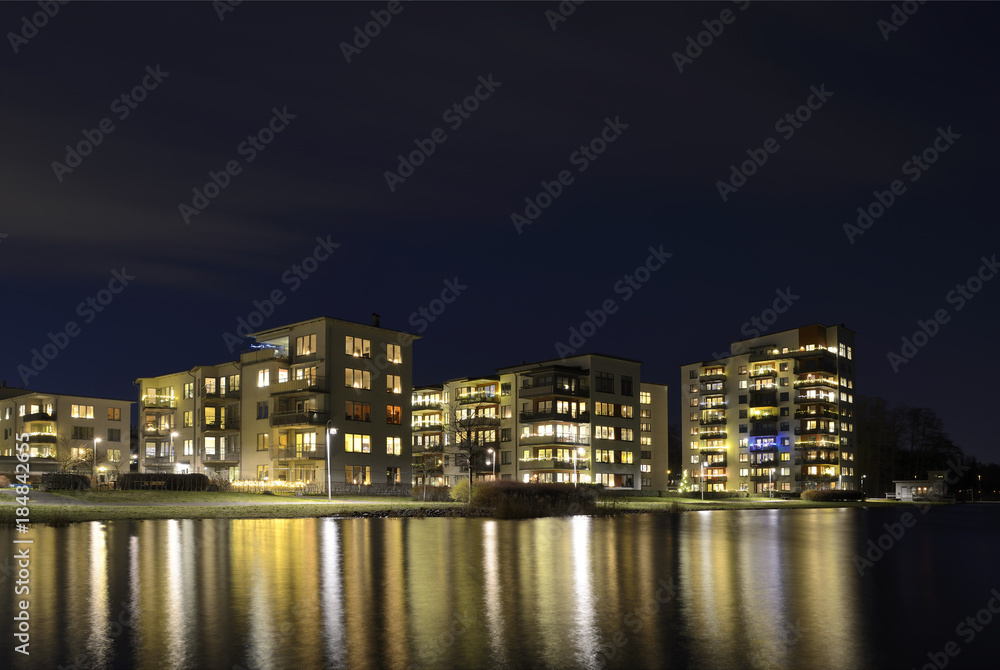 Modern apartment buildings, Täby - Sweden
