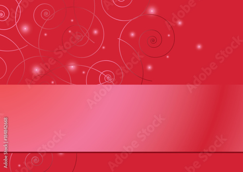 vector red card with tracery and stars