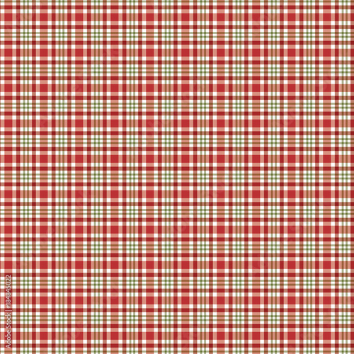 Red and green tartan plaid seamless pattern. Christmas, holiday repeating pattern for fabric, gift wrap, cards, backgrounds, borders, gift tags, bags, decorations and more. 