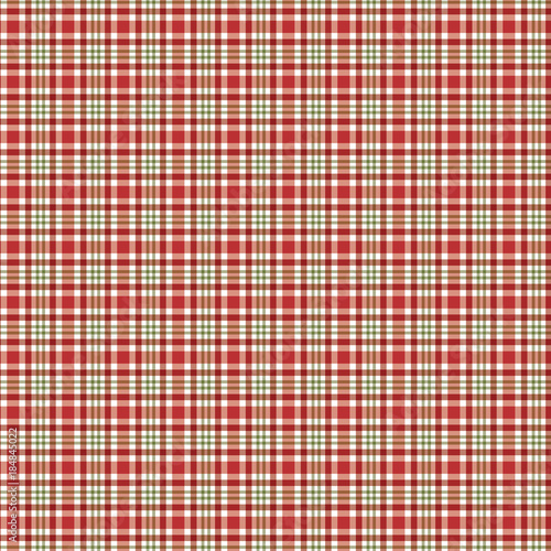 Red and green tartan plaid seamless pattern. Christmas, holiday repeating pattern for fabric, gift wrap, cards, backgrounds, borders, gift tags, bags, decorations and more. 