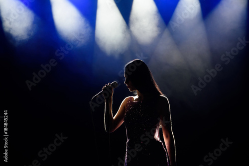 Singer woman on stage © nagaets