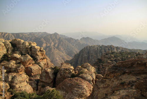 mountain in Dana Biosphere Reserve in jordan