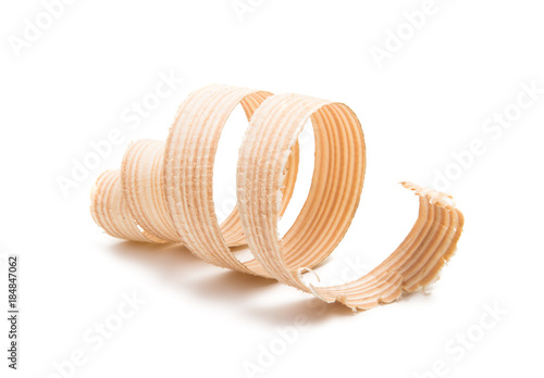 Foto wooden shavings isolated