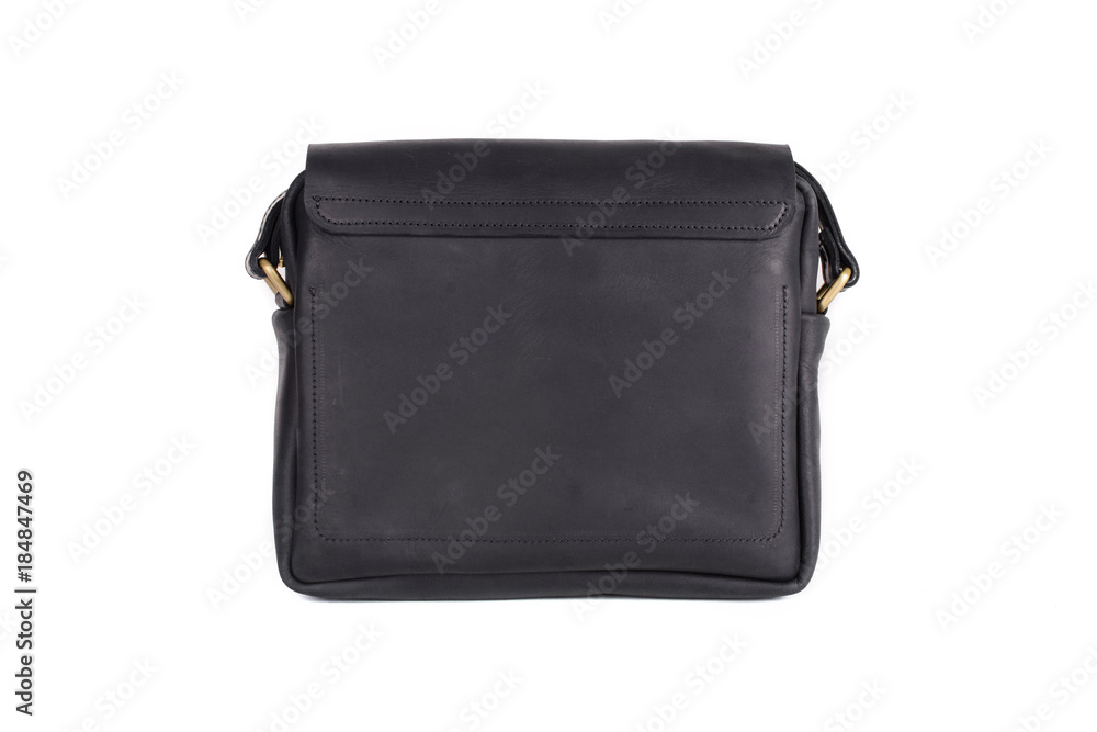 Fototapeta premium Leather bag on a white background, isolated