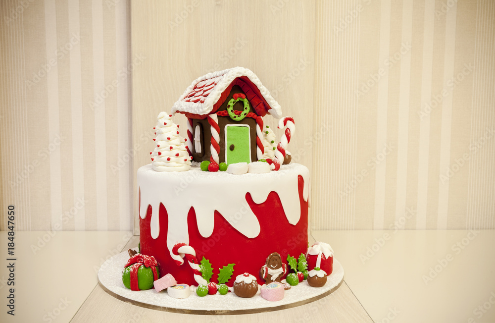 Fotografie Christmas cakes with cream