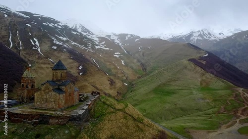 Gergeti Church. Cminda Sameba. Kazbegi, Stepantsminda. Georgia photo