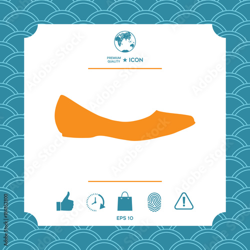 Ballerina flats - women shoe, the silhouette