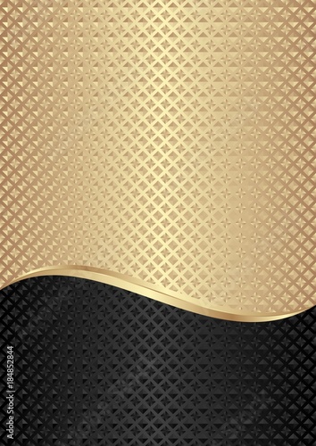 black and golden texture divided into two