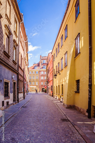 Colored ancient buildings in the city center © Vladyslav