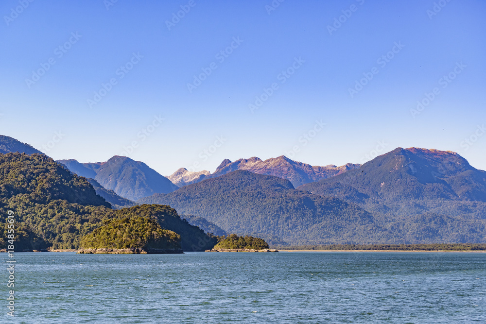 Fjord Surrounded By Mountains, Patagonia, Chile