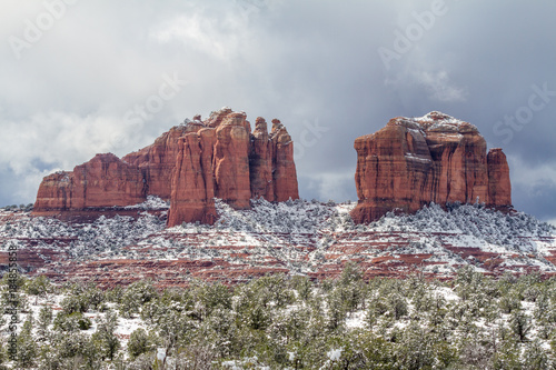 Snowy Winter Landscape Sedona Arizona