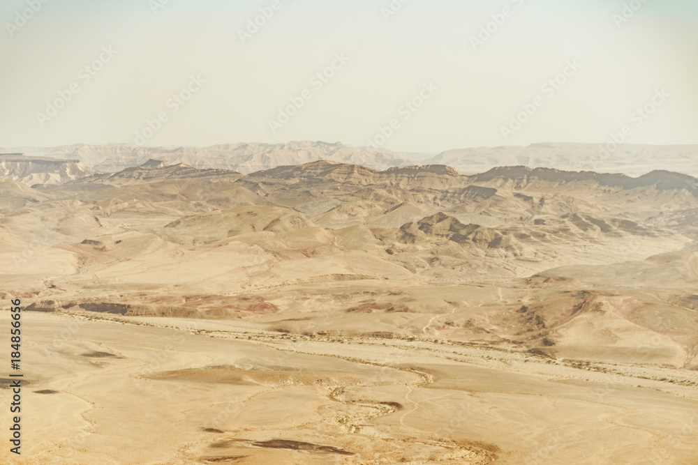 Summer travel to israel negev desert full of sand