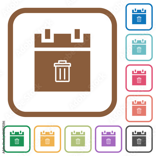Delete schedule item simple icons
